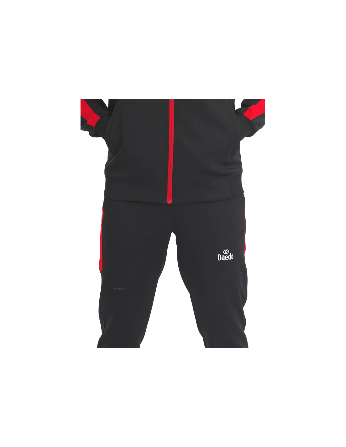 Slim Fit Tracksuit With Black Neck*++*Slim Fit Tracksuit With Black Neck